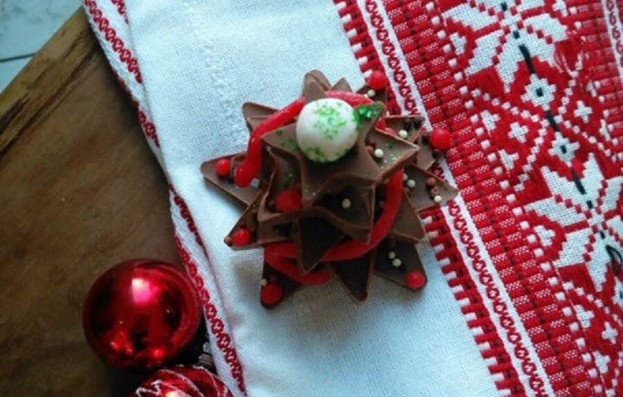 3D kerstboom van chocolade